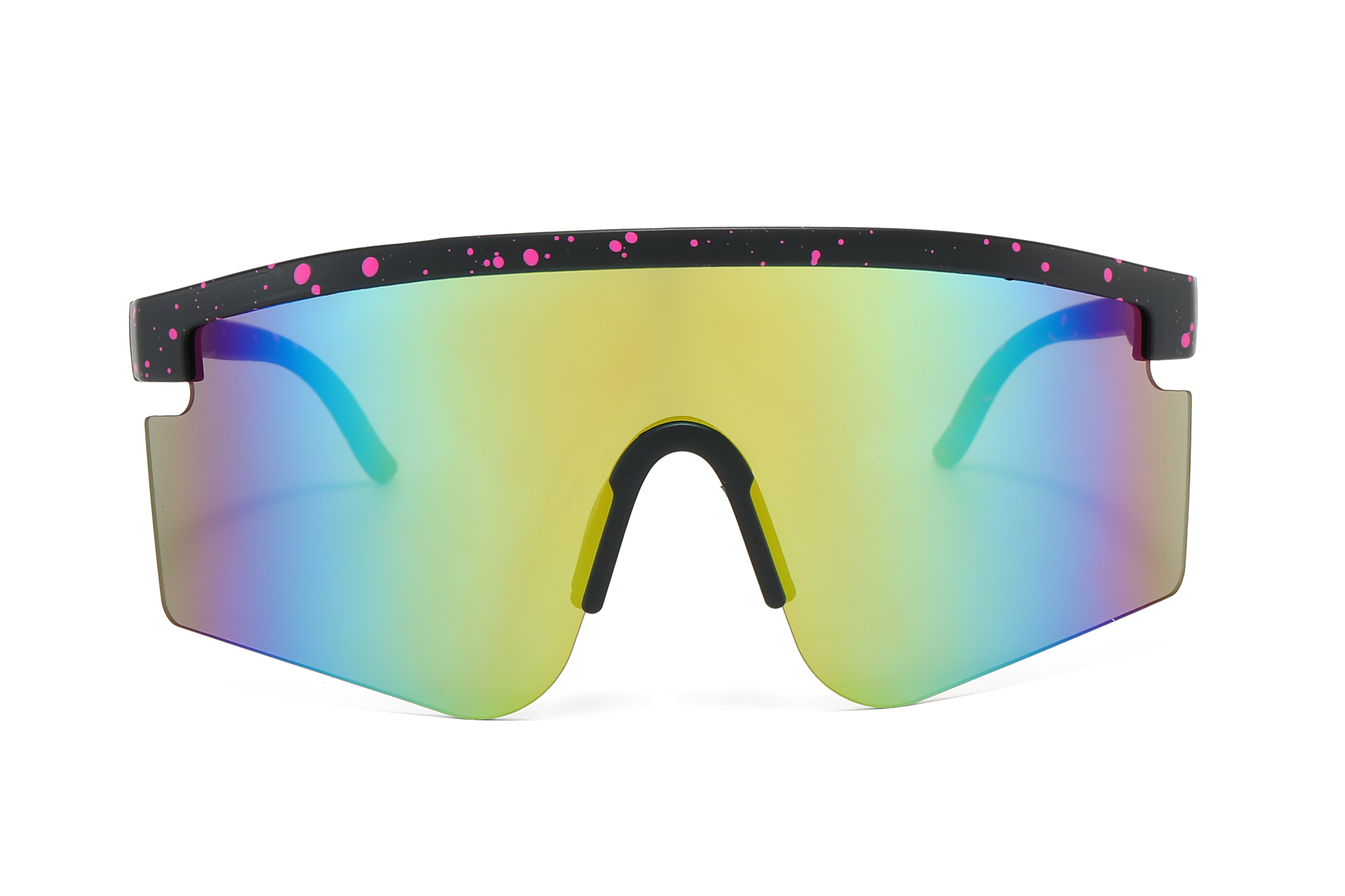 Sports Gradient Color Pc Uv Protection Sport Biker Half Frame Clips Glasses display picture 13