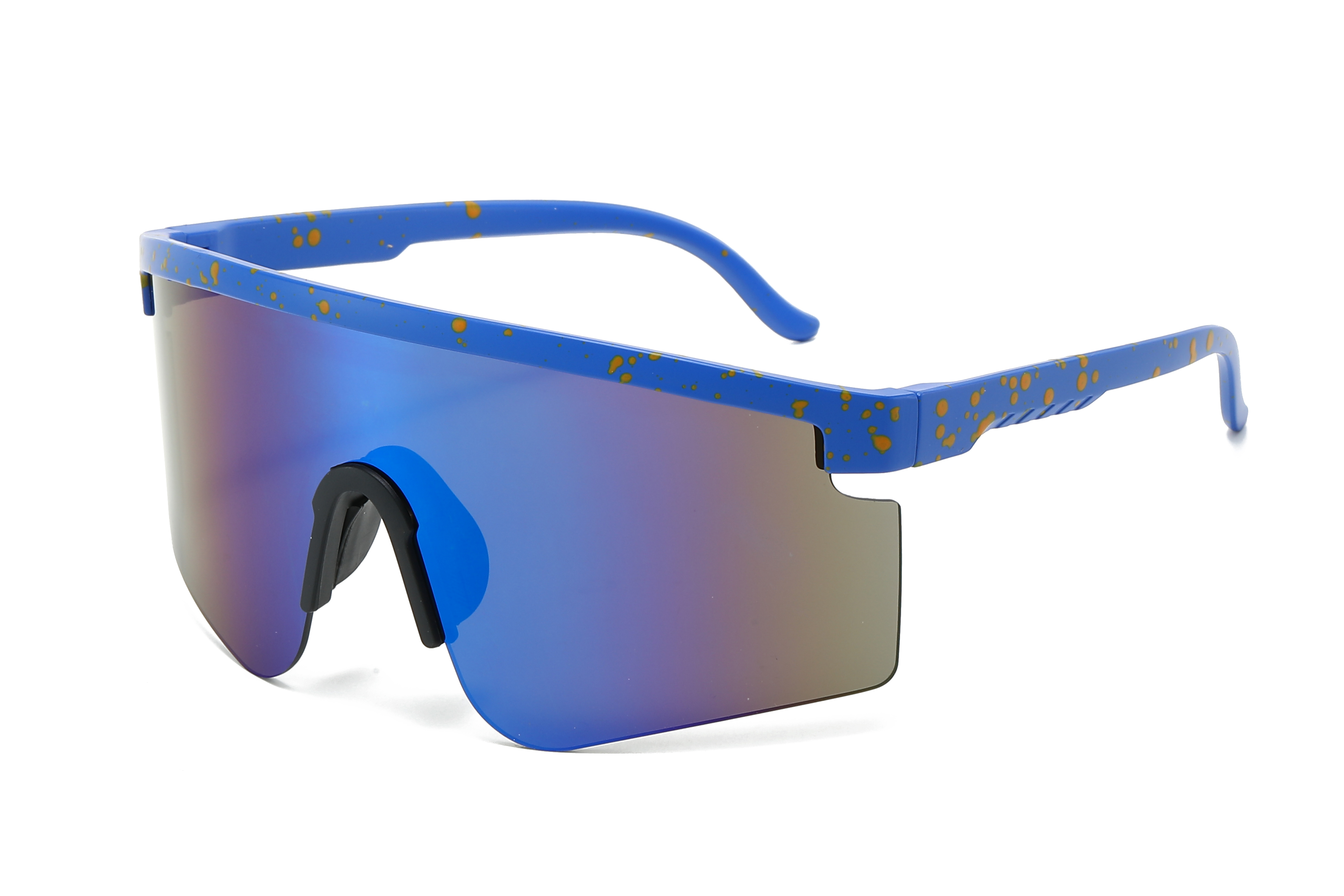 Sports Gradient Color Pc Uv Protection Sport Biker Half Frame Clips Glasses display picture 17