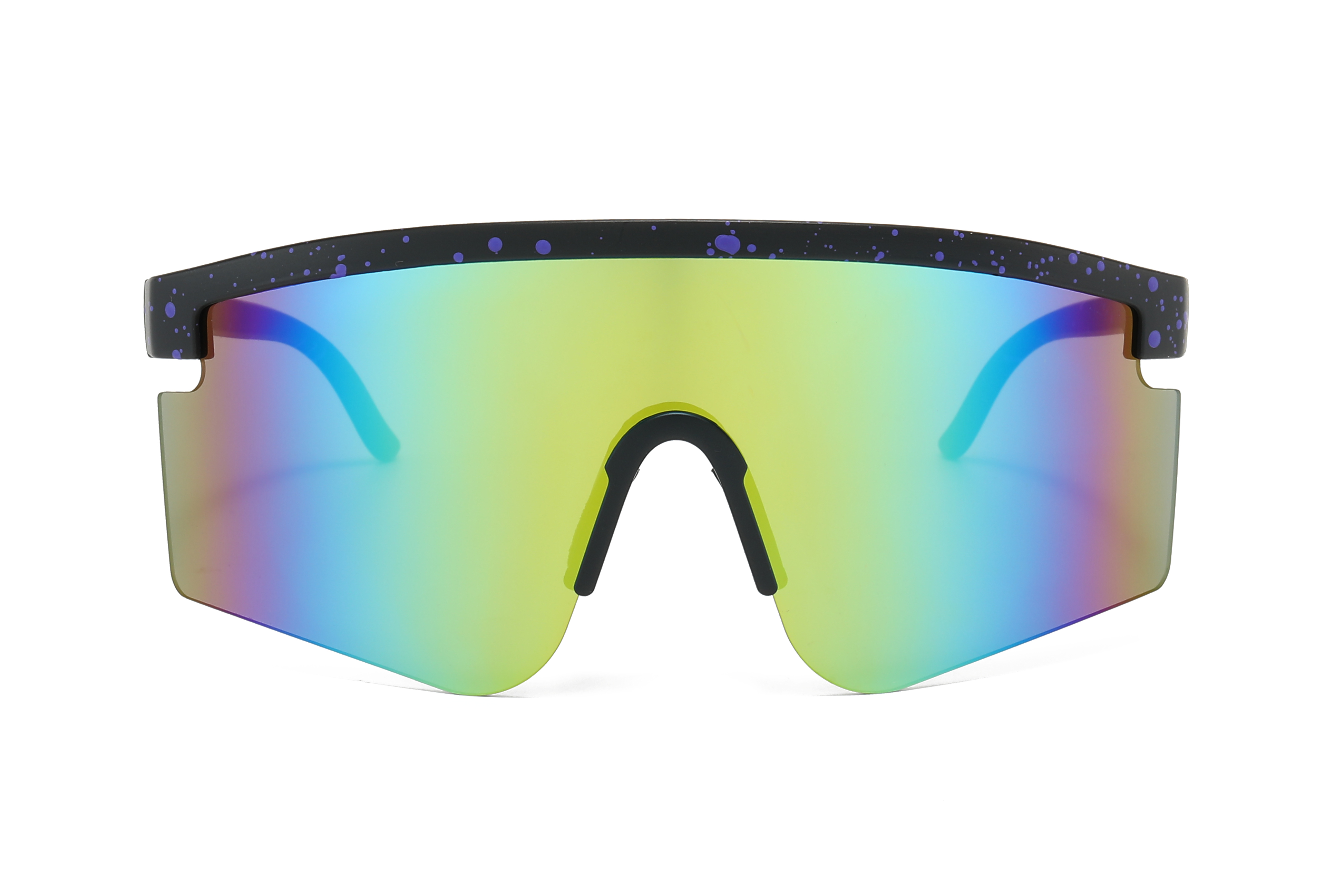 Sports Gradient Color Pc Uv Protection Sport Biker Half Frame Clips Glasses display picture 16