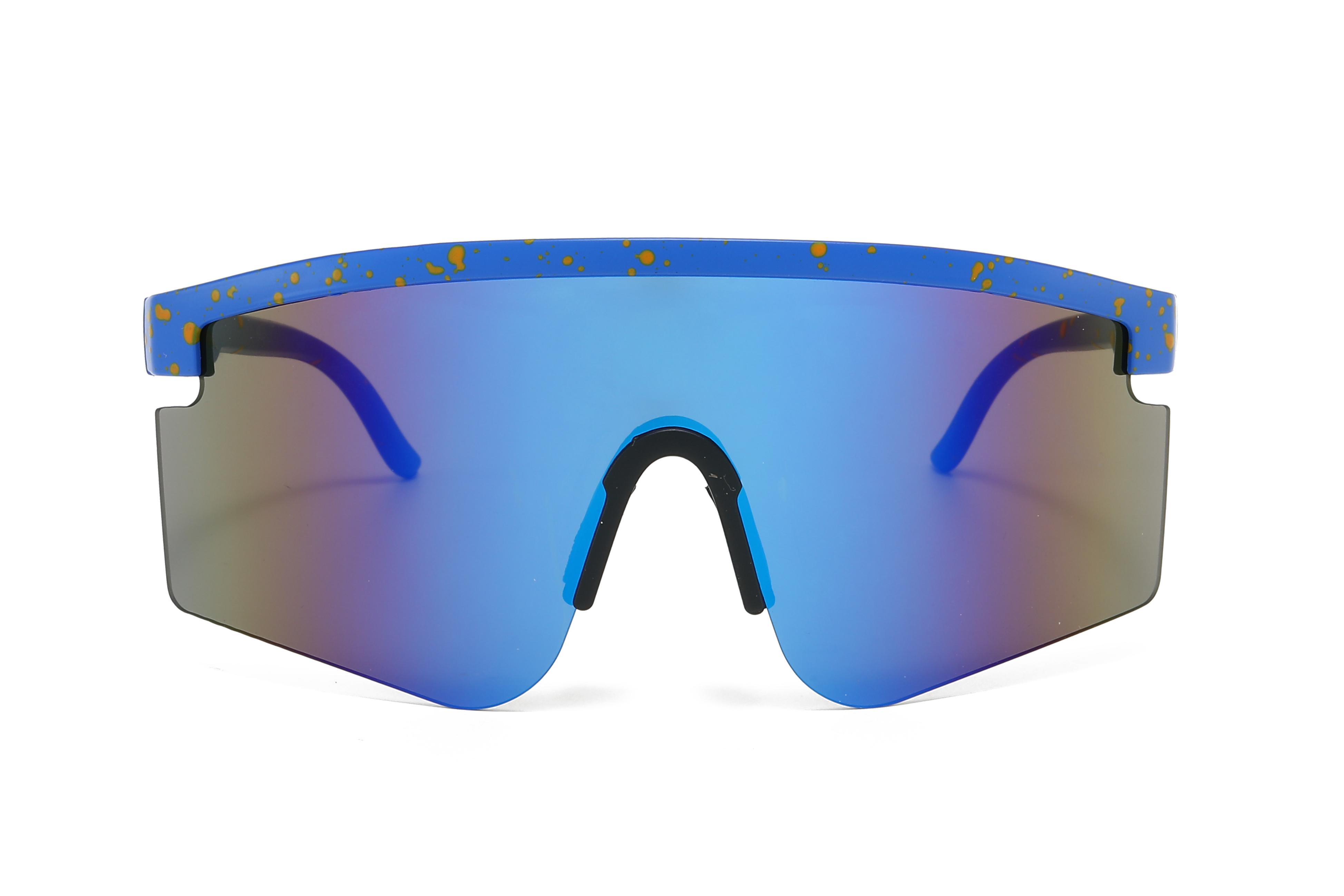 Sports Gradient Color Pc Uv Protection Sport Biker Half Frame Clips Glasses display picture 3