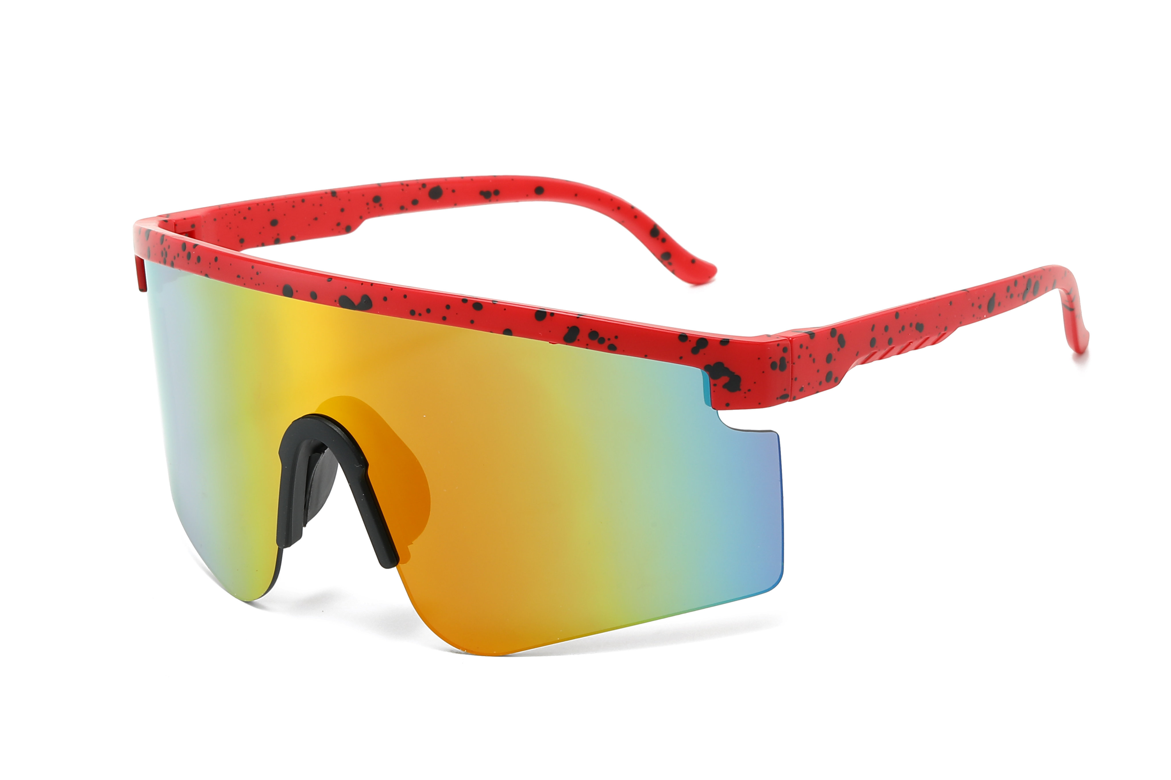 Sports Gradient Color Pc Uv Protection Sport Biker Half Frame Clips Glasses display picture 1