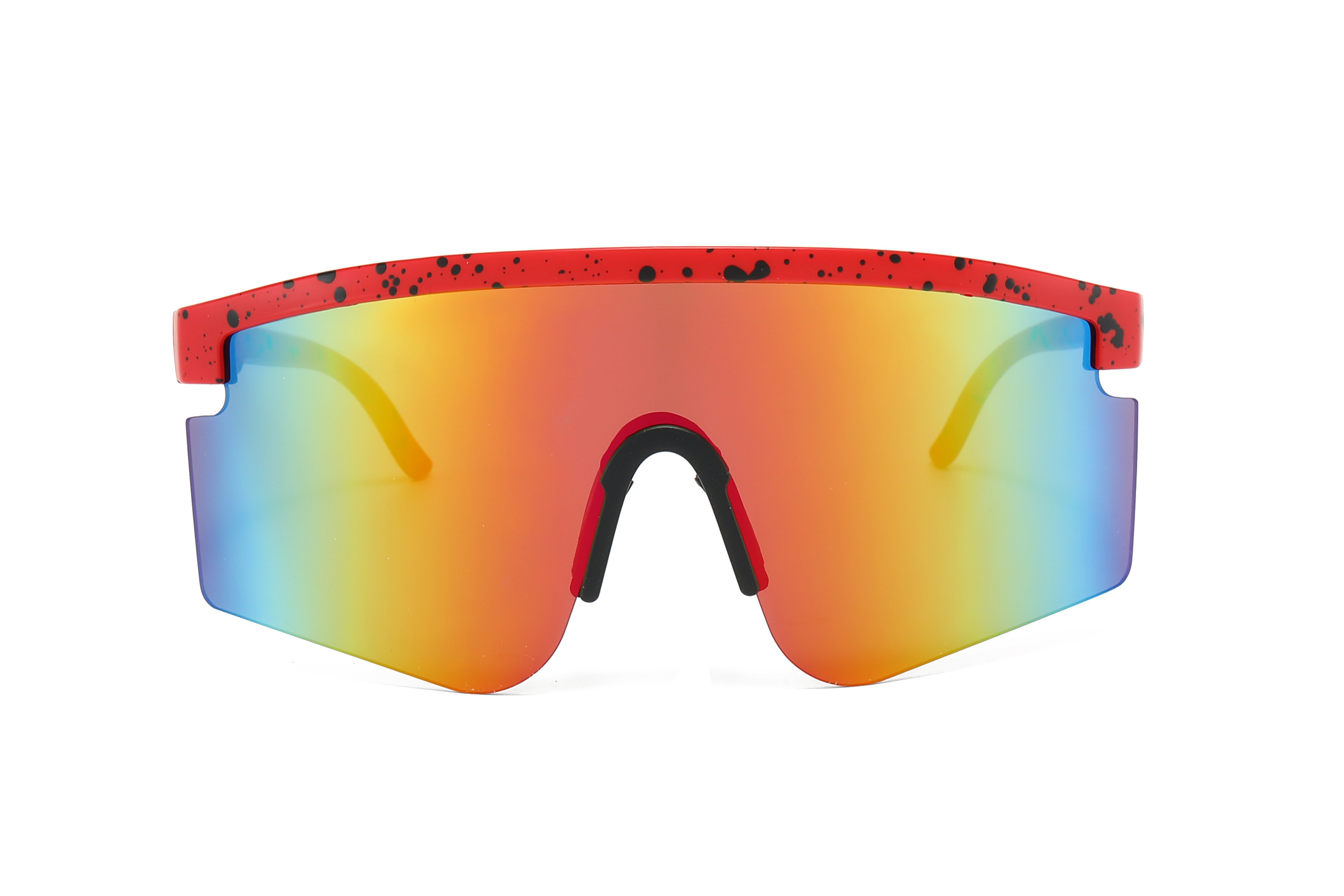 Sports Gradient Color Pc Uv Protection Sport Biker Half Frame Clips Glasses display picture 4