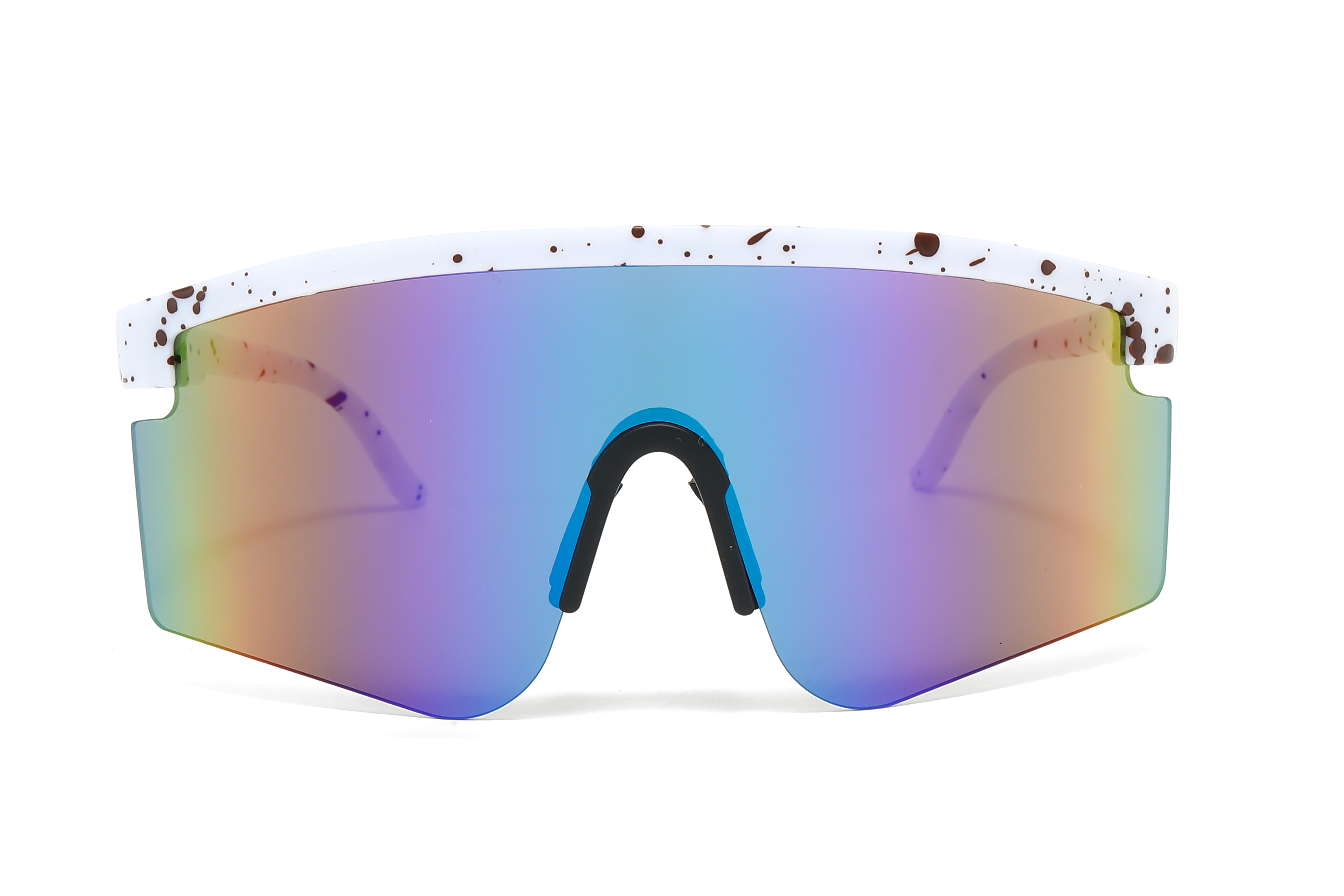 Sports Gradient Color Pc Uv Protection Sport Biker Half Frame Clips Glasses display picture 5