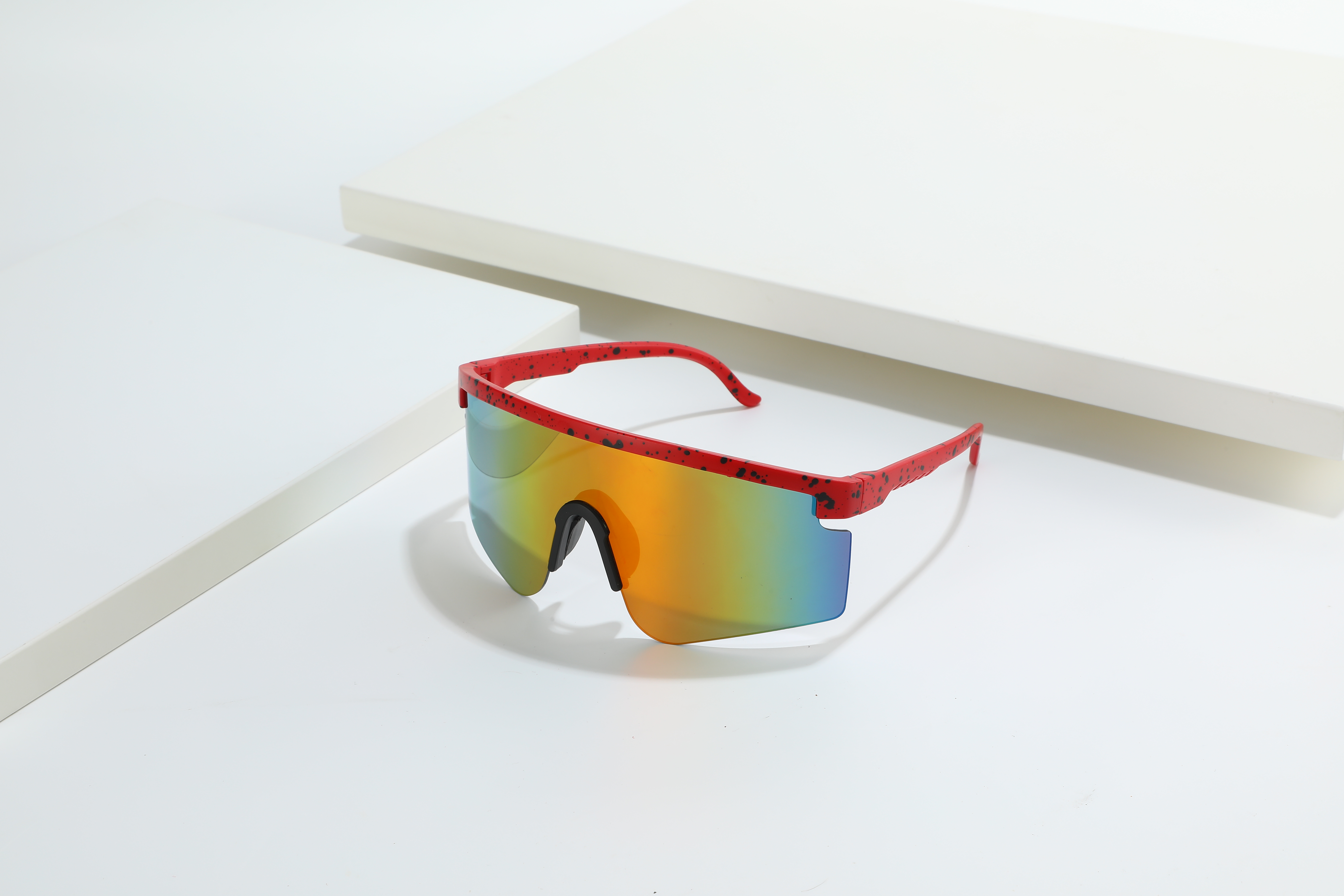 Sports Gradient Color Pc Uv Protection Sport Biker Half Frame Clips Glasses display picture 20