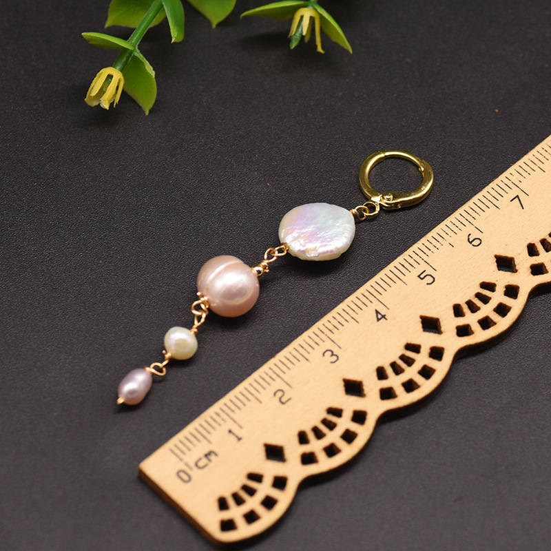 1 Pair Retro Simple Style Round Plating Freshwater Pearl Copper 18k Gold Plated Drop Earrings display picture 4