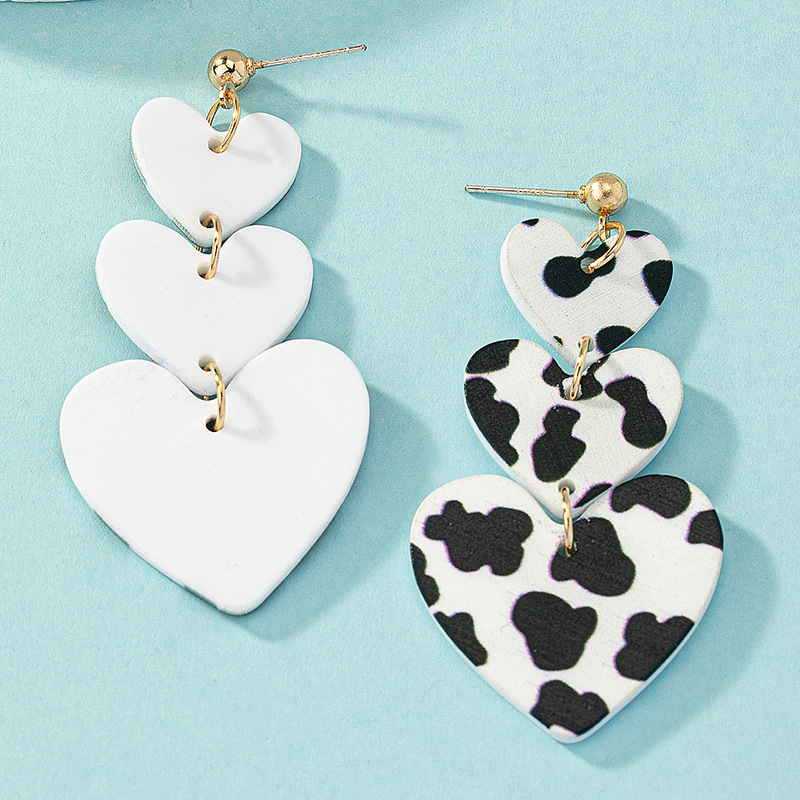Wholesale Jewelry Casual Streetwear Geometric Heart Shape Alloy Plating Drop Earrings display picture 3
