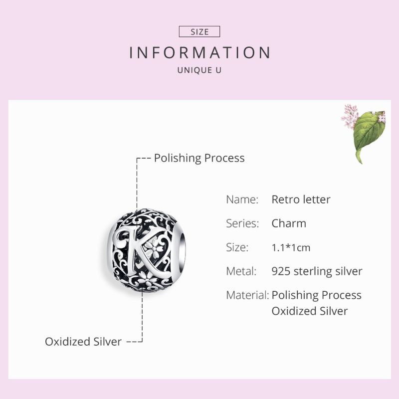 Casual Letter Sterling Silver Inlay Zircon Jewelry Accessories display picture 6