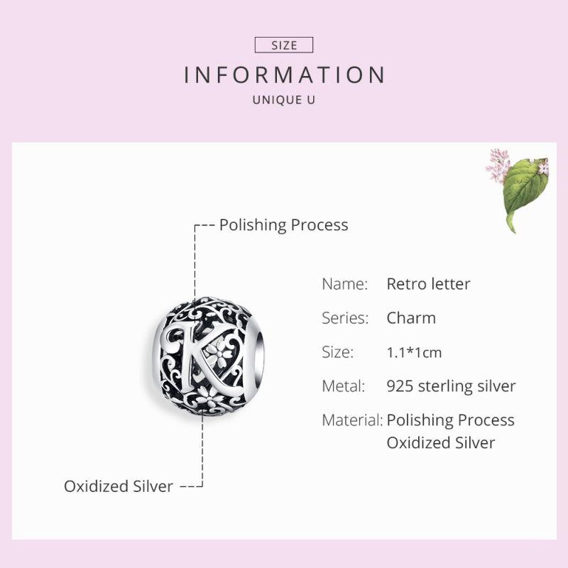 Décontractée Lettre Argent Sterling Incruster Zircon Bijoux Accessoires display picture 6