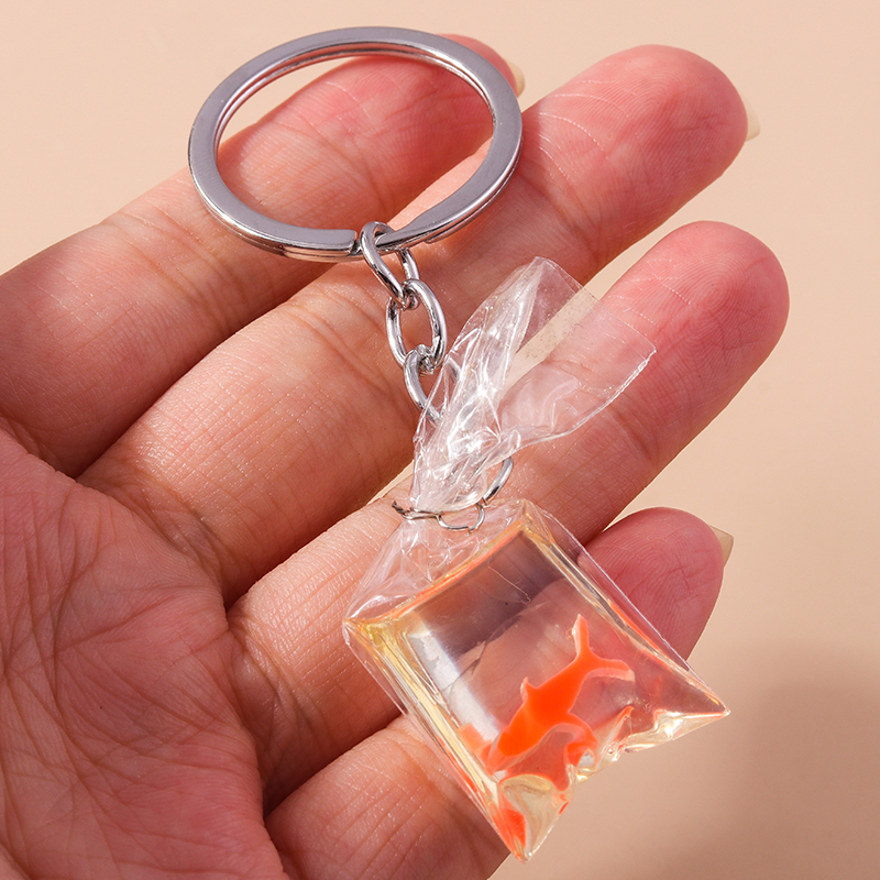 Cute Fish Resin Zinc Alloy Keychain display picture 2