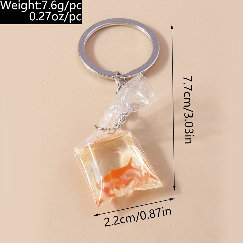 Cute Fish Resin Zinc Alloy Keychain display picture 1
