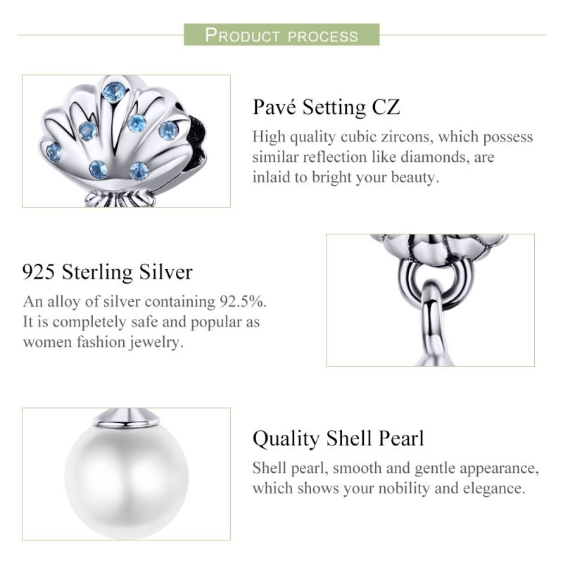 Casual Sea Pearl Mermaid Sterling Silver Beaded Inlay Zircon Jewelry Accessories display picture 5