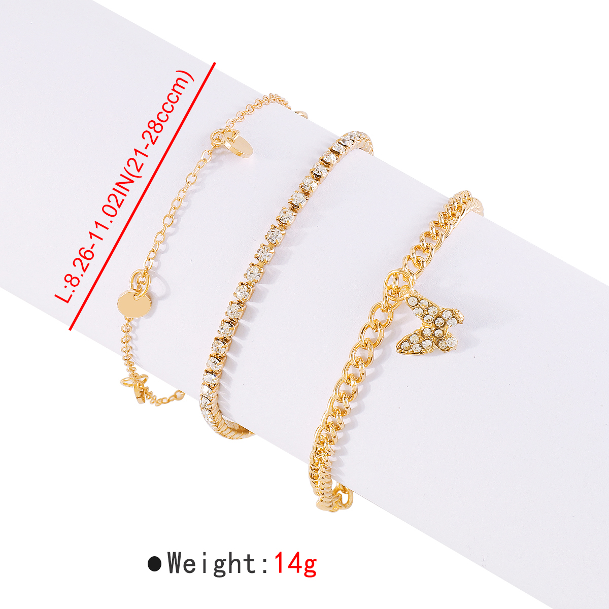 Sexy Beach Shiny Butterfly Rhinestones Alloy Iron Wholesale Anklet display picture 13