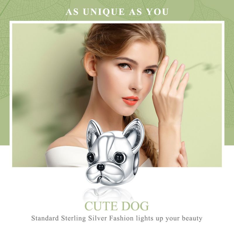غير رسمي كلب الفضة الاسترليني مطرز ترصيع الزركون اكسسوارات المجوهرات display picture 15