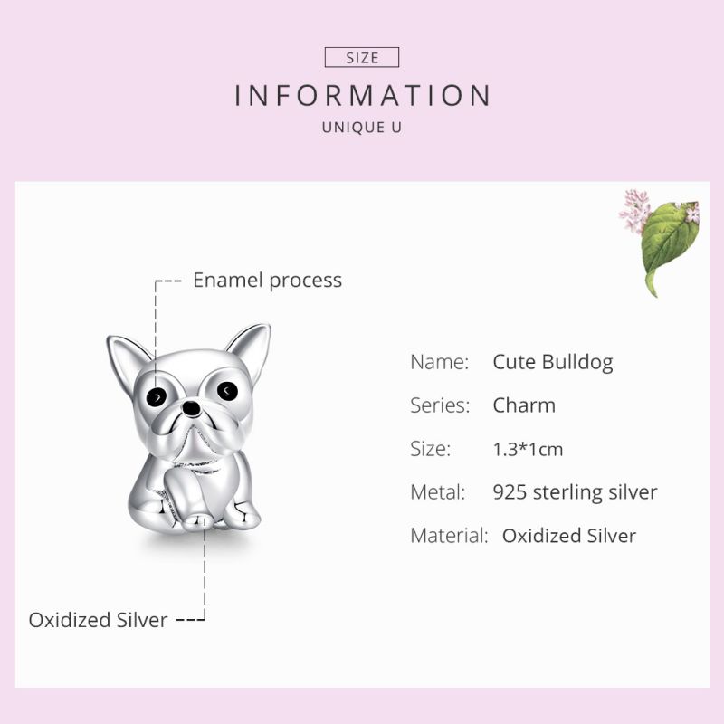 غير رسمي كلب الفضة الاسترليني مطرز ترصيع الزركون اكسسوارات المجوهرات display picture 3