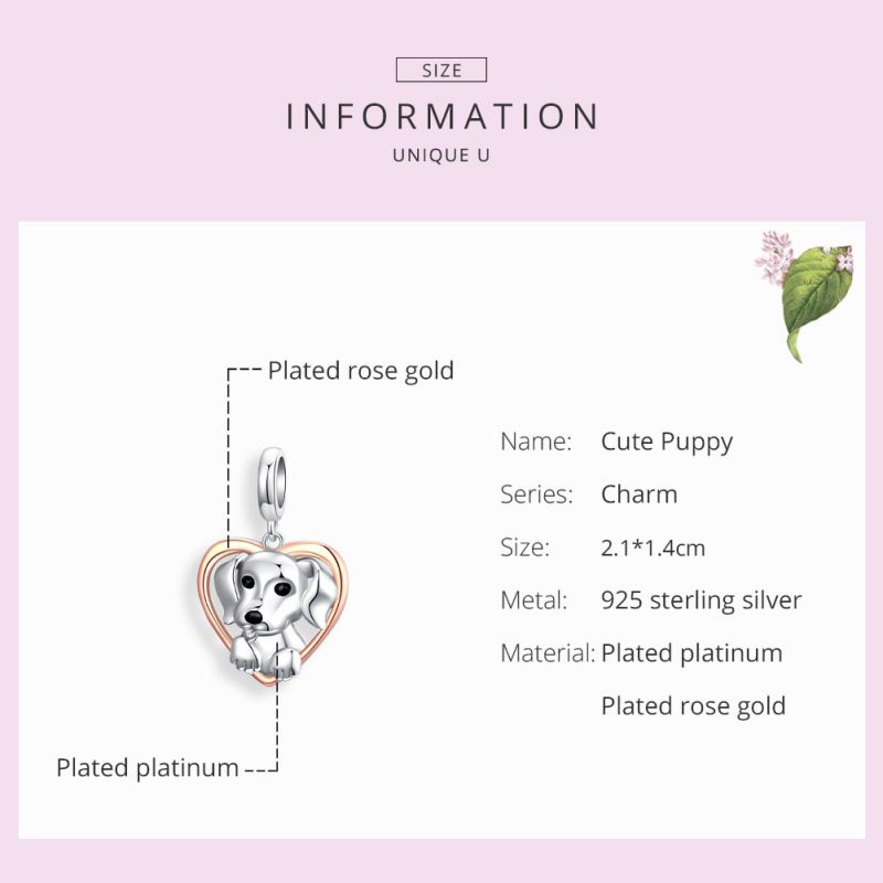 غير رسمي كلب الفضة الاسترليني مطرز ترصيع الزركون اكسسوارات المجوهرات display picture 4