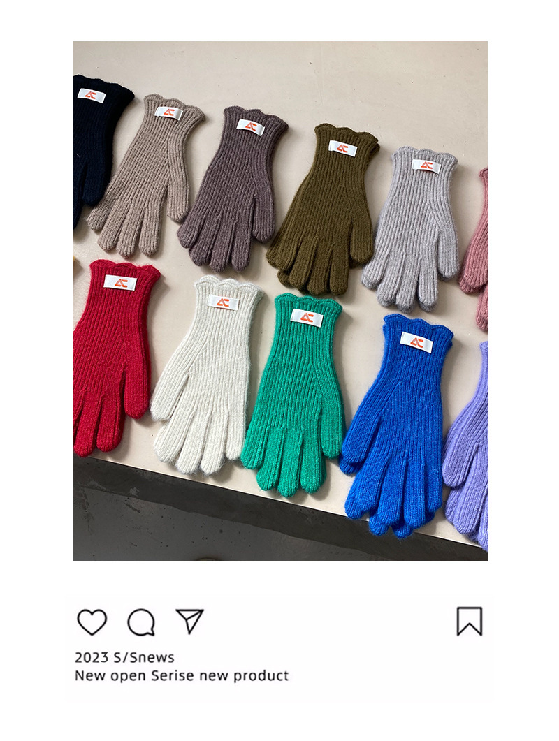 Frau Süß Preppy-stil Süss Einfarbig Handschuhe 1 Paar display picture 1