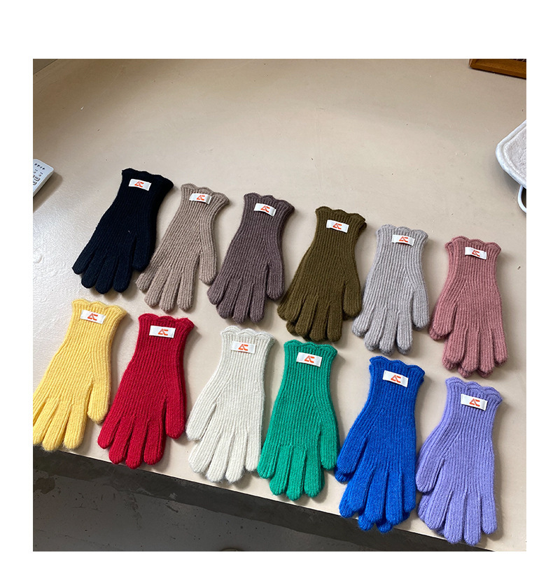 Frau Süß Preppy-stil Süss Einfarbig Handschuhe 1 Paar display picture 2