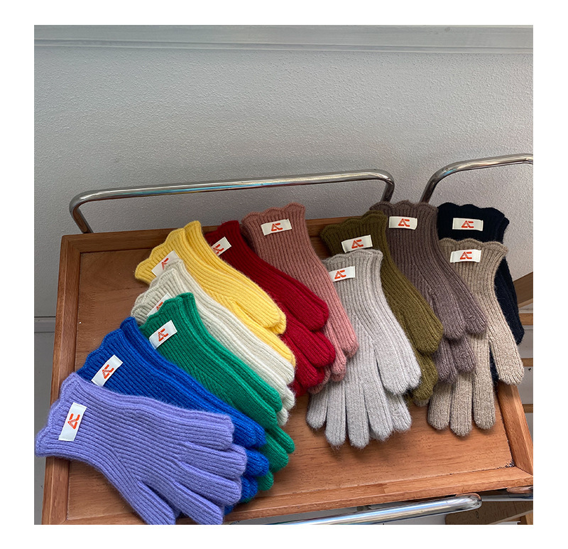 Frau Süß Preppy-stil Süss Einfarbig Handschuhe 1 Paar display picture 3