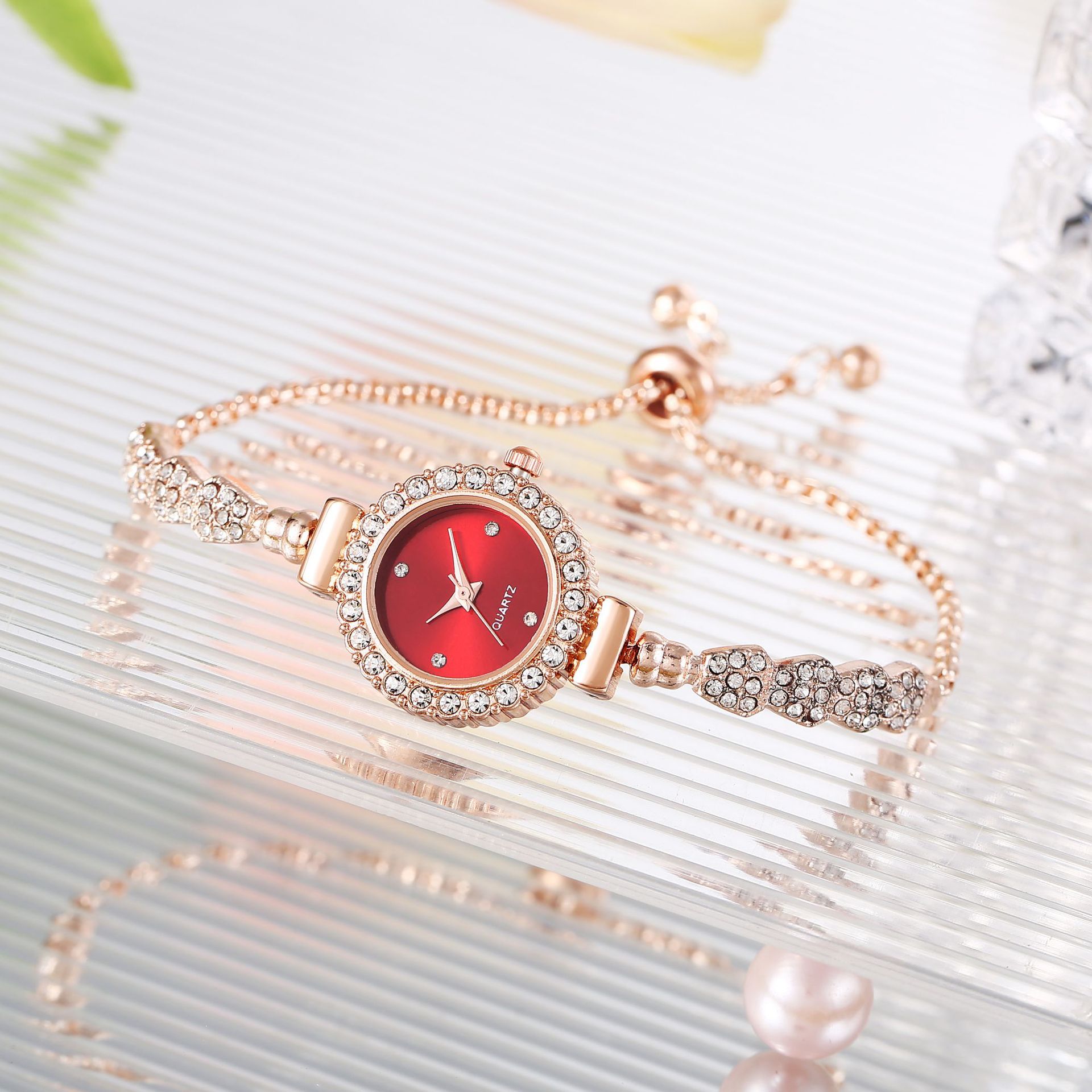 Classic Style Solid Color Telescopic Rope Quartz Women's Watches display picture 8