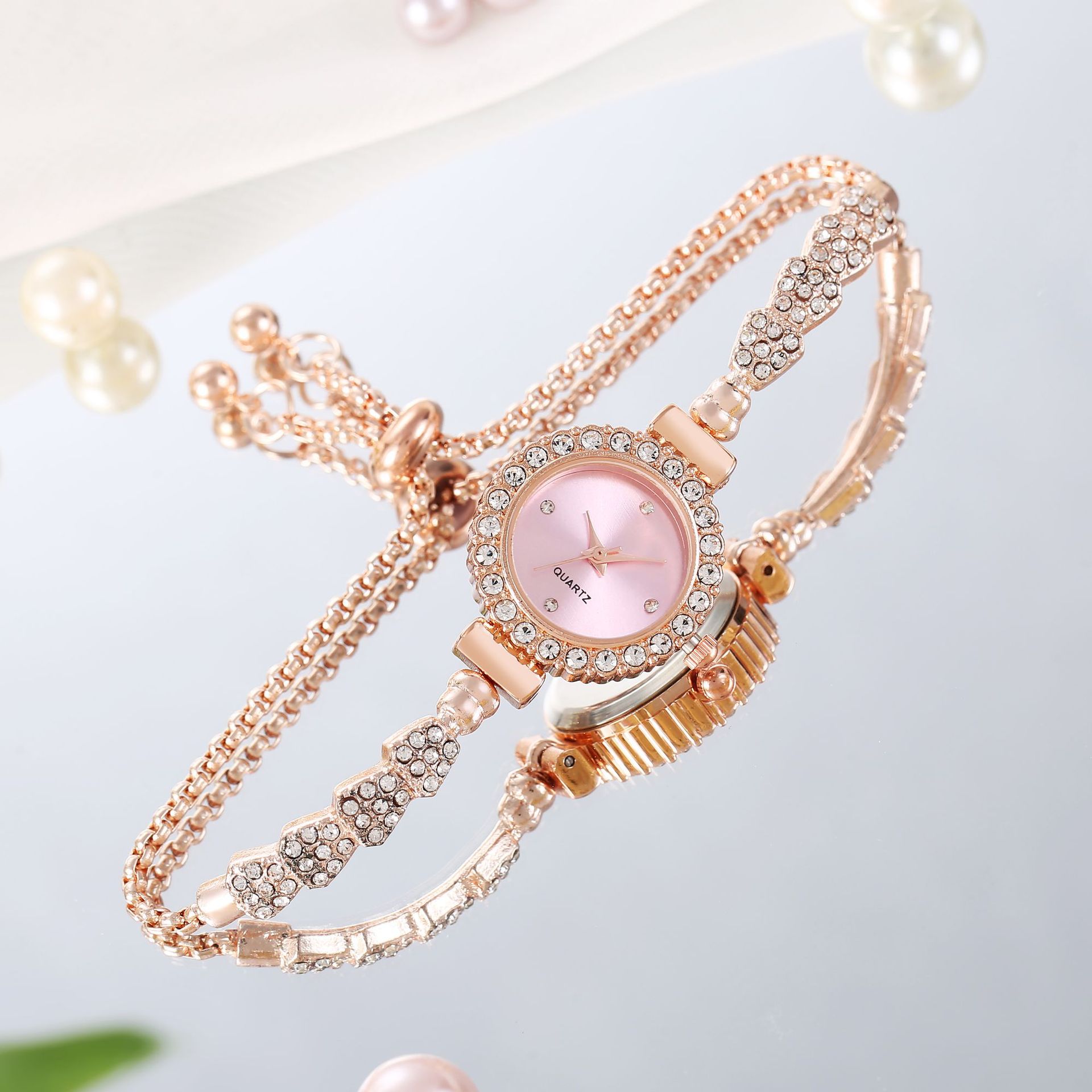 Classic Style Solid Color Telescopic Rope Quartz Women's Watches display picture 5
