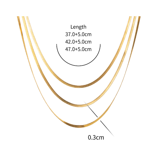 Simple Style Geometric Stainless Steel Titanium Steel Gold Plated Layered Necklaces display picture 4
