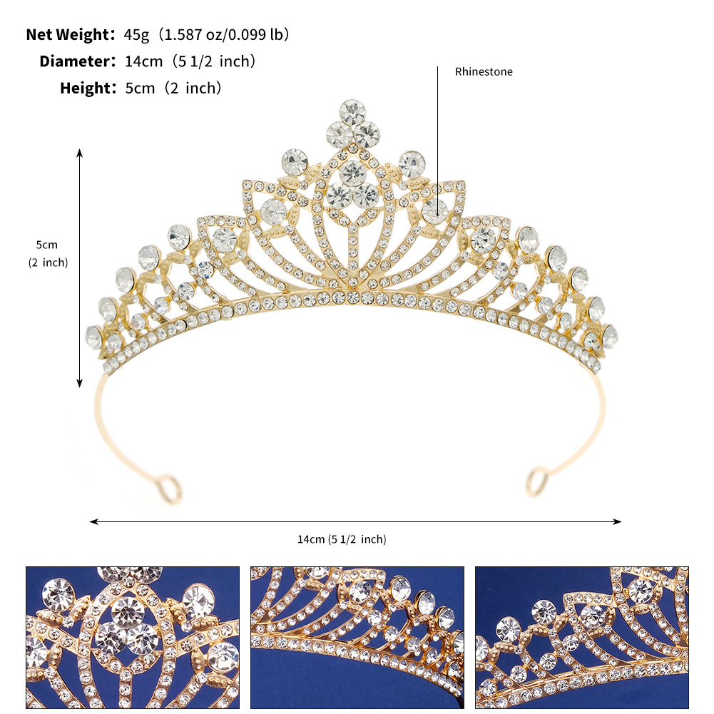 Sweet Crown Alloy Diamond Crown display picture 1
