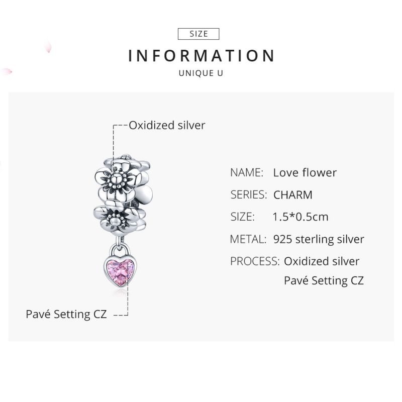 Décontractée Forme De Cœur Rose Fleur Argent Sterling Incruster Zircon Bijoux Accessoires display picture 2