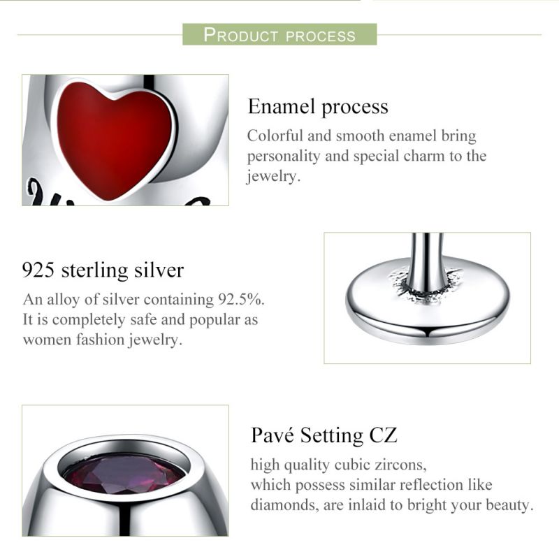 Casual French Fries Wine Glass Sterling Silver Plating Inlay Zircon Jewelry Accessories display picture 8