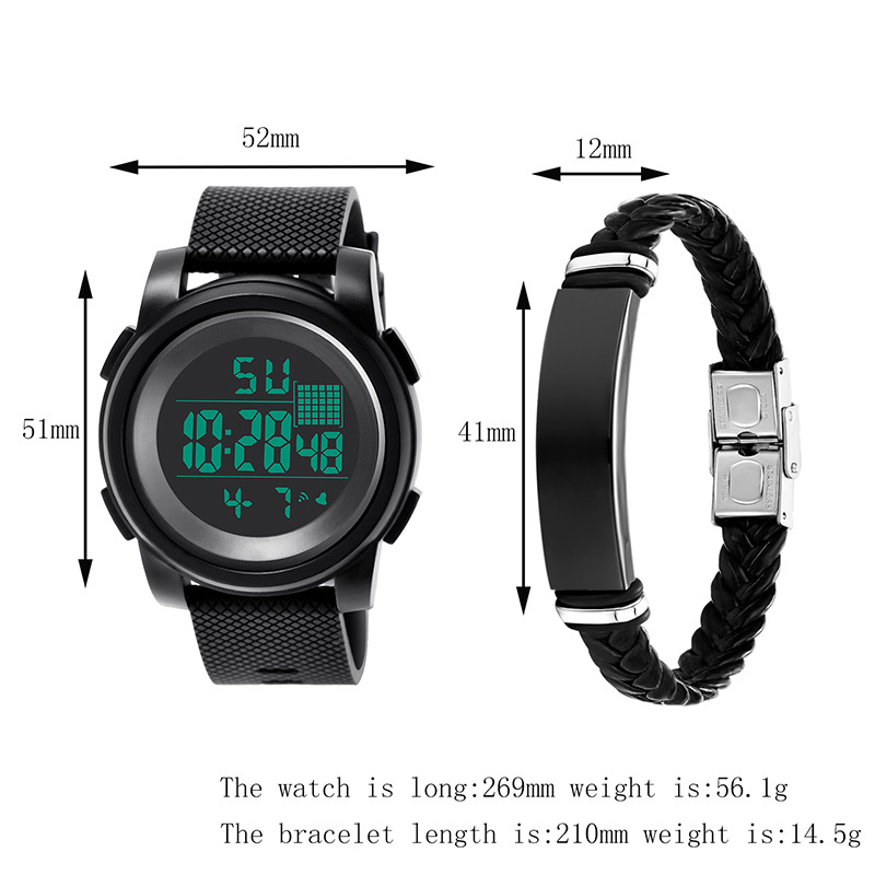 Basic Simple Style Solid Color Buckle Electronic Men's Watches display picture 8