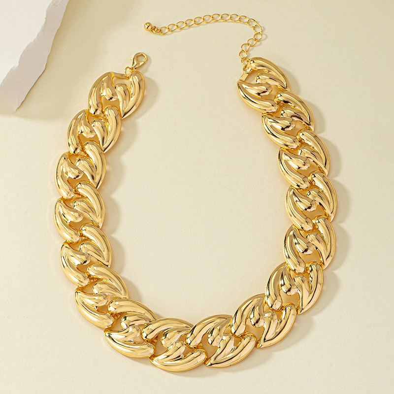 Simple Style Solid Color Alloy Plating 14k Gold Plated Women's Choker display picture 2