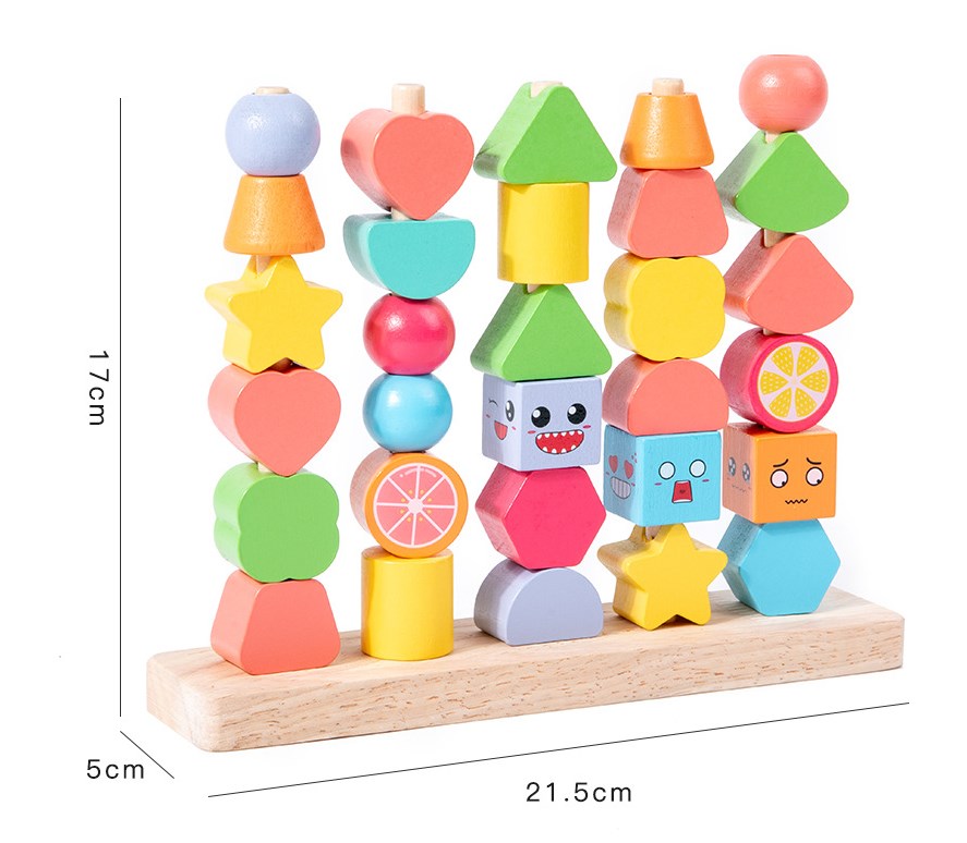Building Toys Toddler(3-6years) Geometric Wood Toys display picture 2