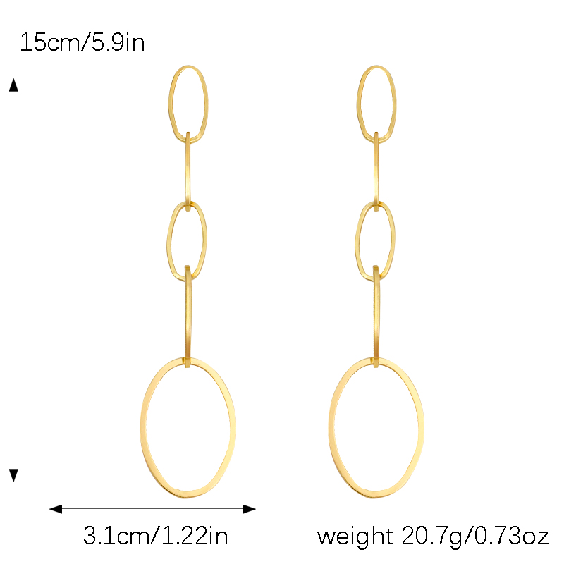 1 Pair Simple Style Solid Color Plating Alloy Drop Earrings display picture 6