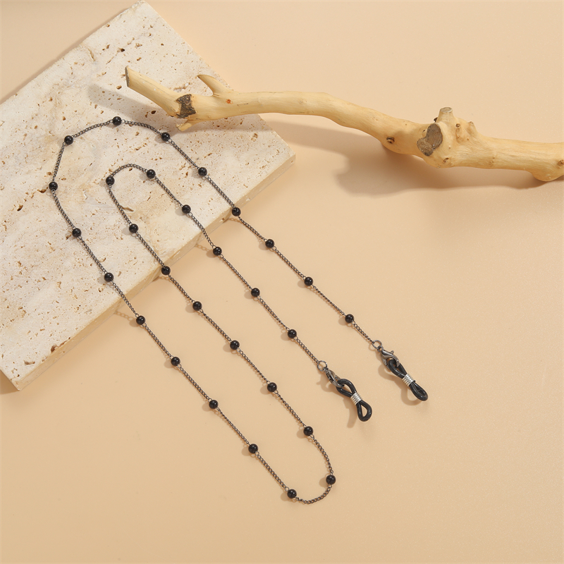 Simple Style Solid Color Silica Gel Copper Women's Men's Glasses Chain display picture 4