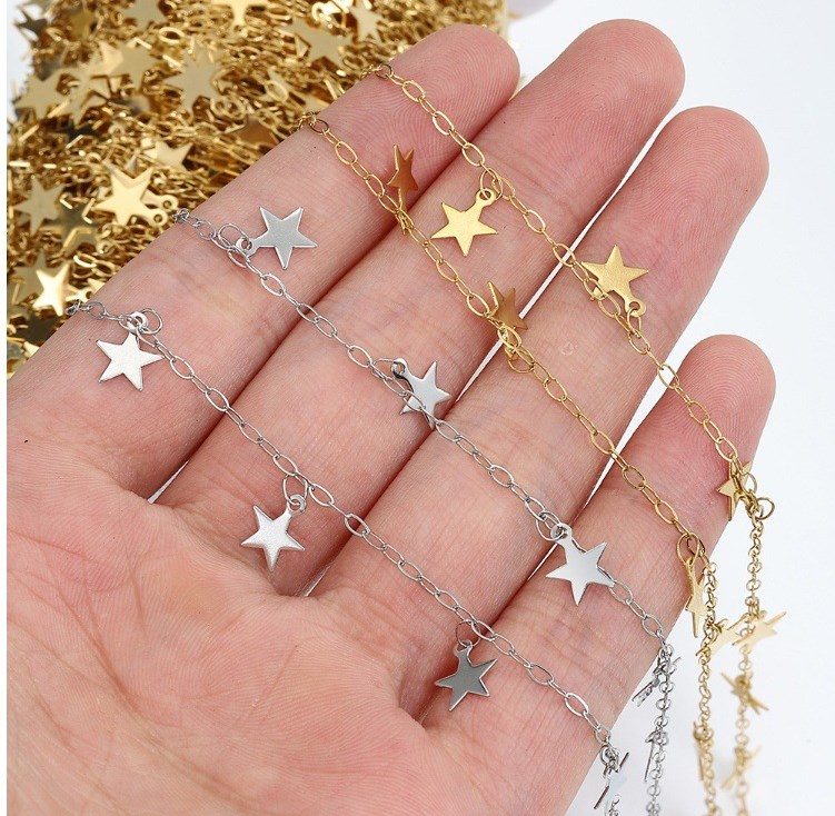 Basic Simple Style Pentagram Stainless Steel Plating Jewelry Accessories display picture 1