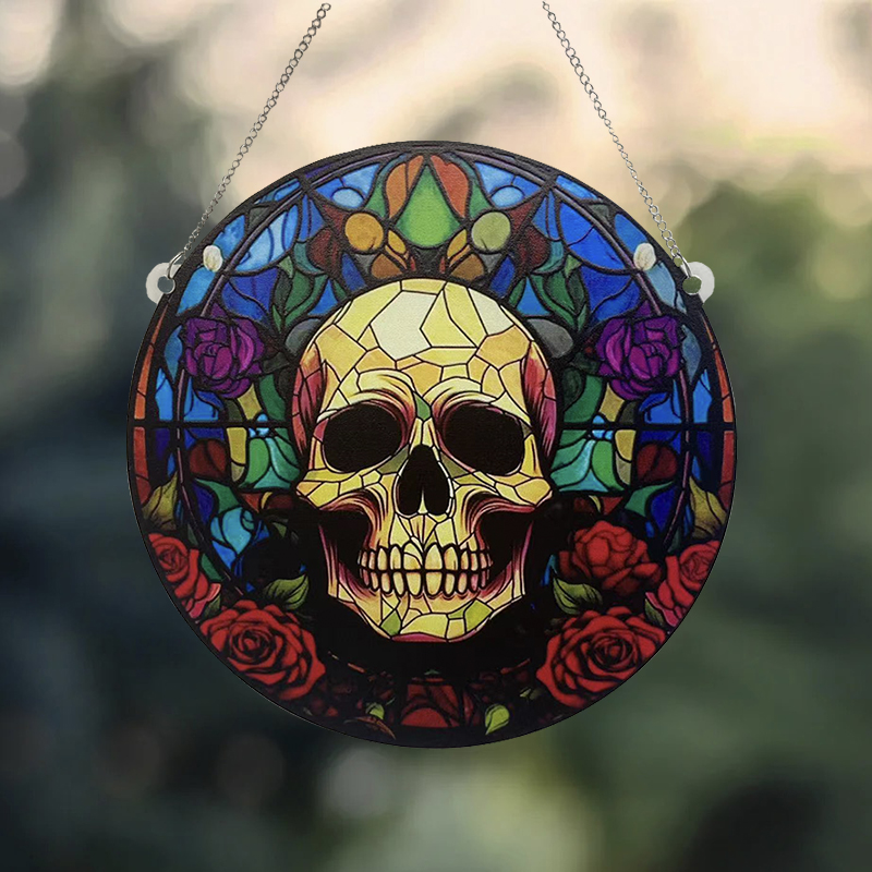 Punk Skull Arylic Pendant display picture 2