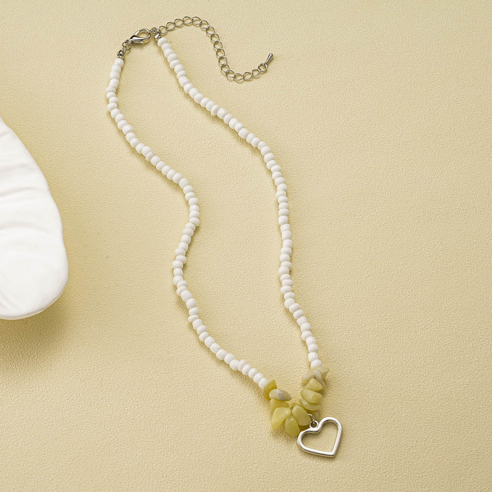 Einfacher Stil Herzform Legierung Perlen Frau Halskette display picture 3