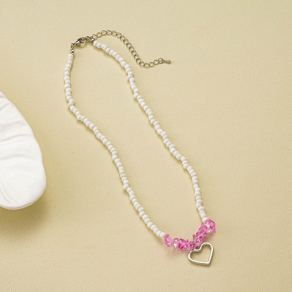 Einfacher Stil Herzform Legierung Perlen Frau Halskette display picture 2