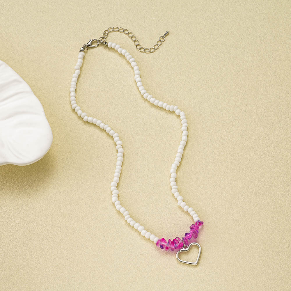 Einfacher Stil Herzform Legierung Perlen Frau Halskette display picture 1