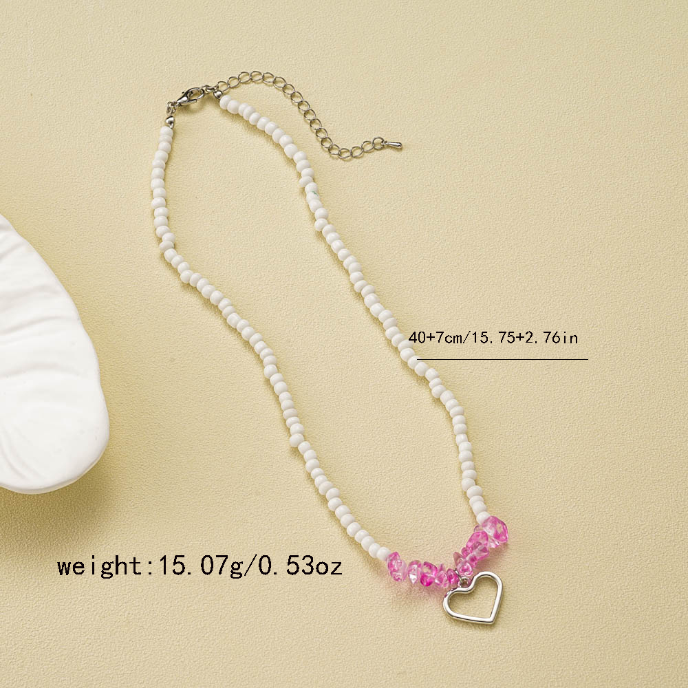 Einfacher Stil Herzform Legierung Perlen Frau Halskette display picture 5