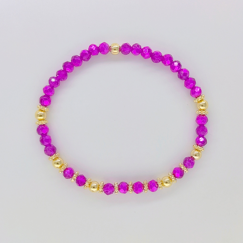 Estilo Moderno Forma De Corazón Color Sólido Vidrio Tejido De Punto Mujeres Pulsera display picture 18