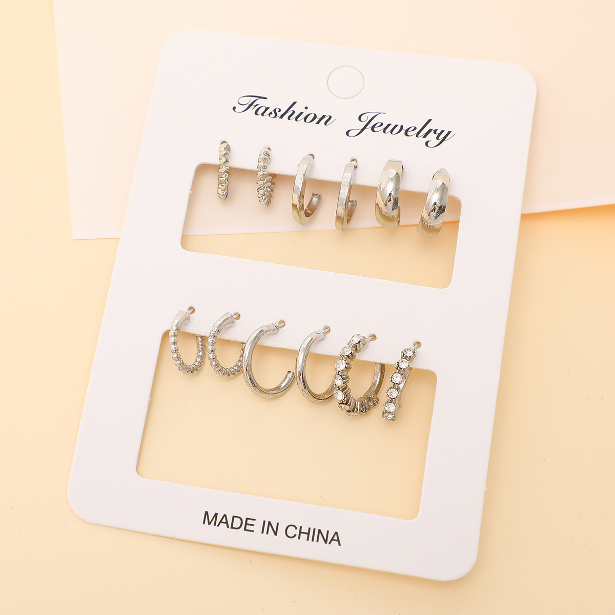 1 Set Simple Style Solid Color Inlay Alloy Rhinestones Earrings display picture 6