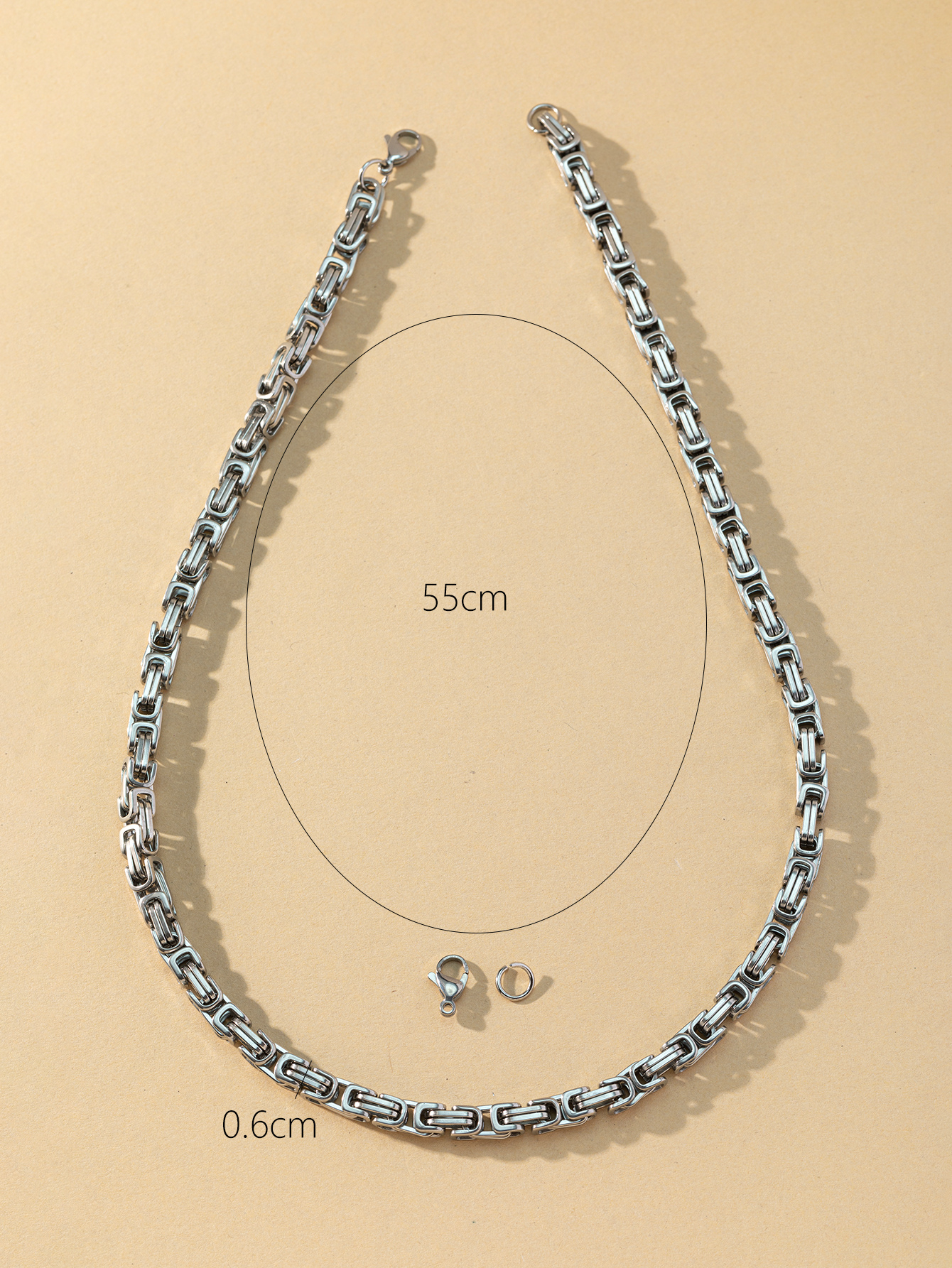 Einfacher Stil Einfarbig Rostfreier Stahl Überzug Vergoldet Männer Halskette display picture 5