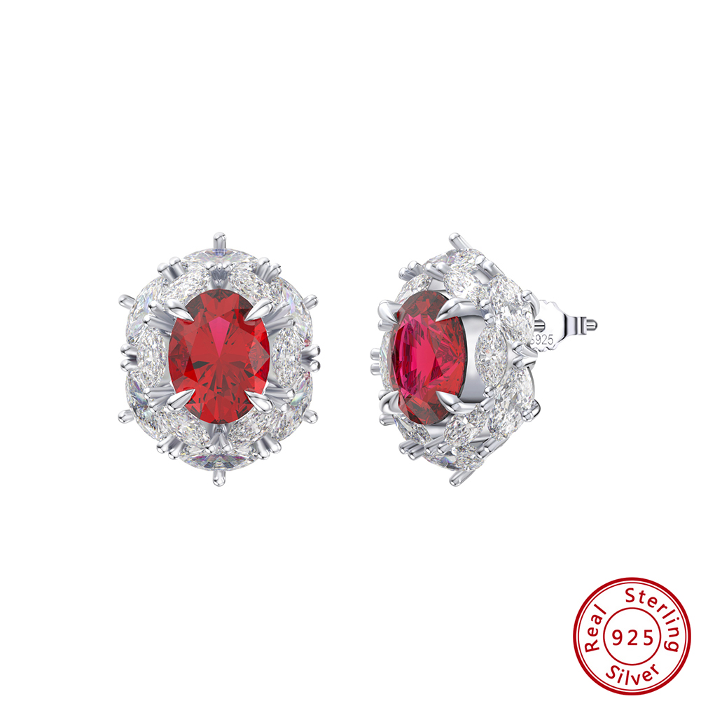 1 Paire Style Simple Géométrique Polissage Placage Incruster Argent Sterling Zircon Or Blanc Plaqué Boucles D'oreilles display picture 1