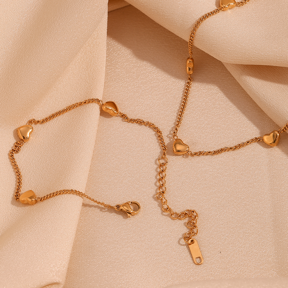 Einfacher Stil Herzform Rostfreier Stahl 18 Karat Vergoldet Halskette Mit Anhänger In Masse display picture 13