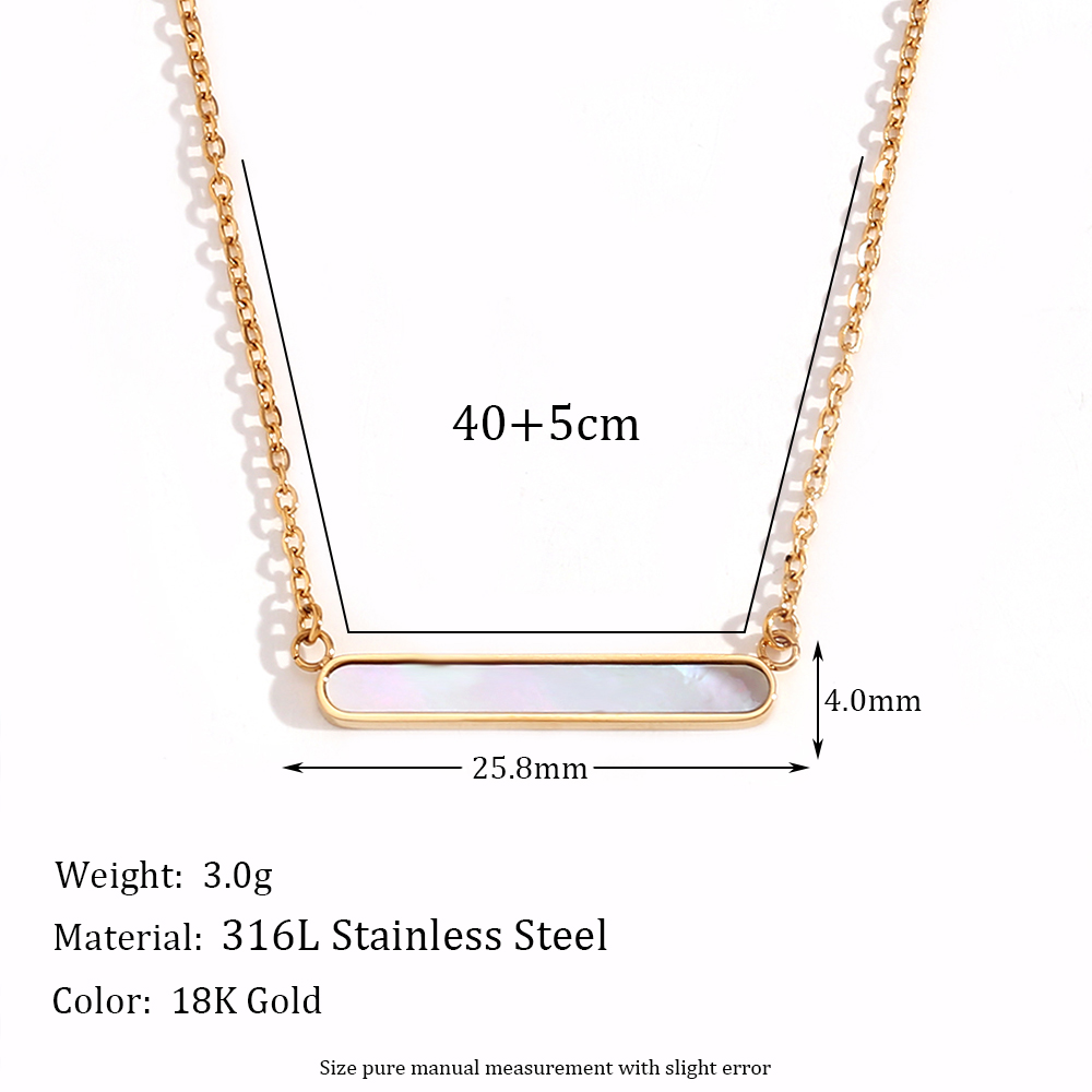 Simple Style Square Stainless Steel 18k Gold Plated Pendant Necklace In Bulk display picture 2