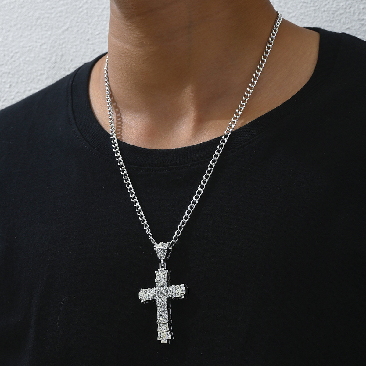 Hip Hop Rétro Traverser Alliage Incruster Strass Hommes Pendentif display picture 2