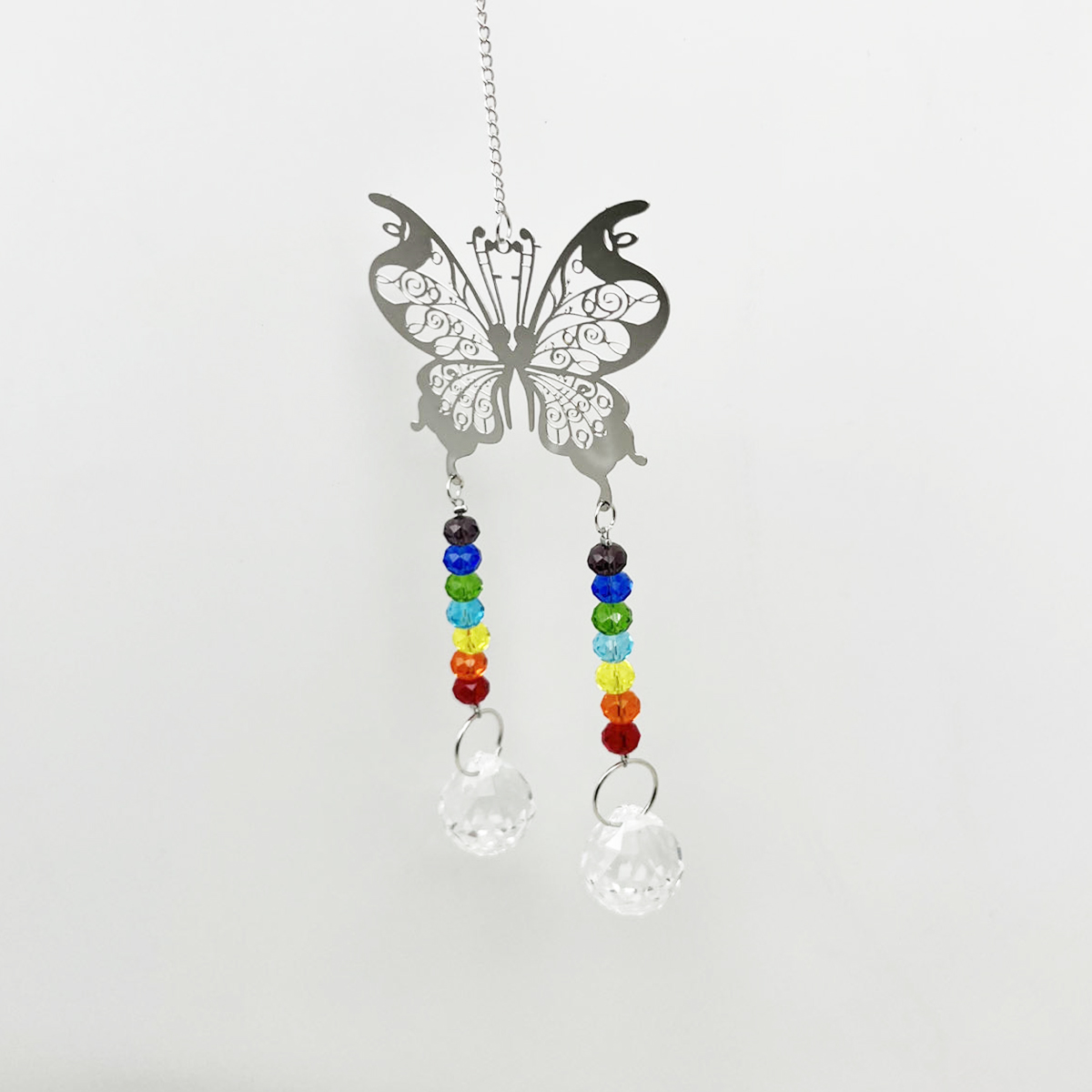 Retro Pastoral Simple Style Butterfly Stainless Steel Pendant display picture 1