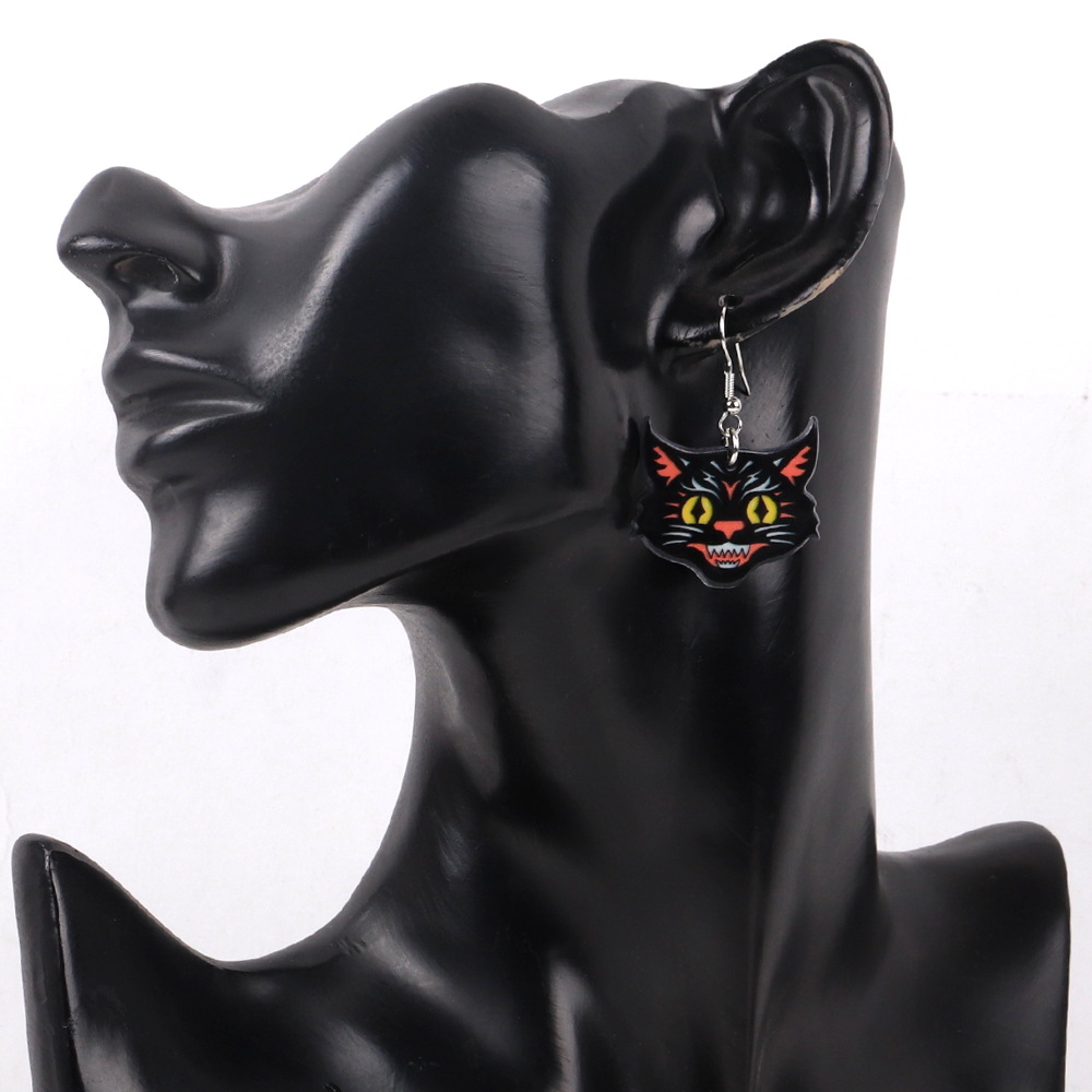 1 Pair Funny Cat Arylic Drop Earrings display picture 1
