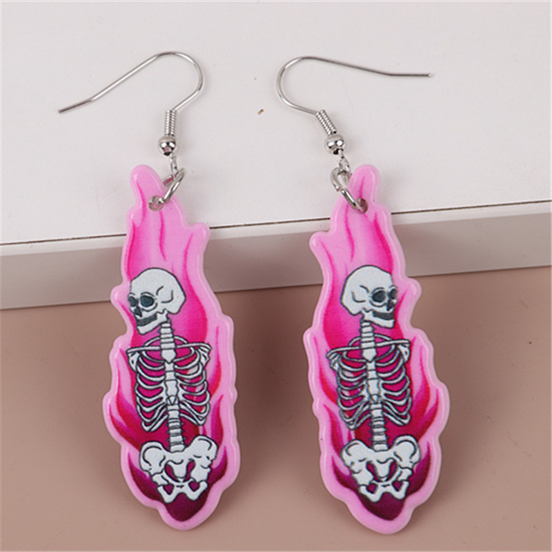 1 Pair Modern Style Cartoon Arylic Drop Earrings display picture 2