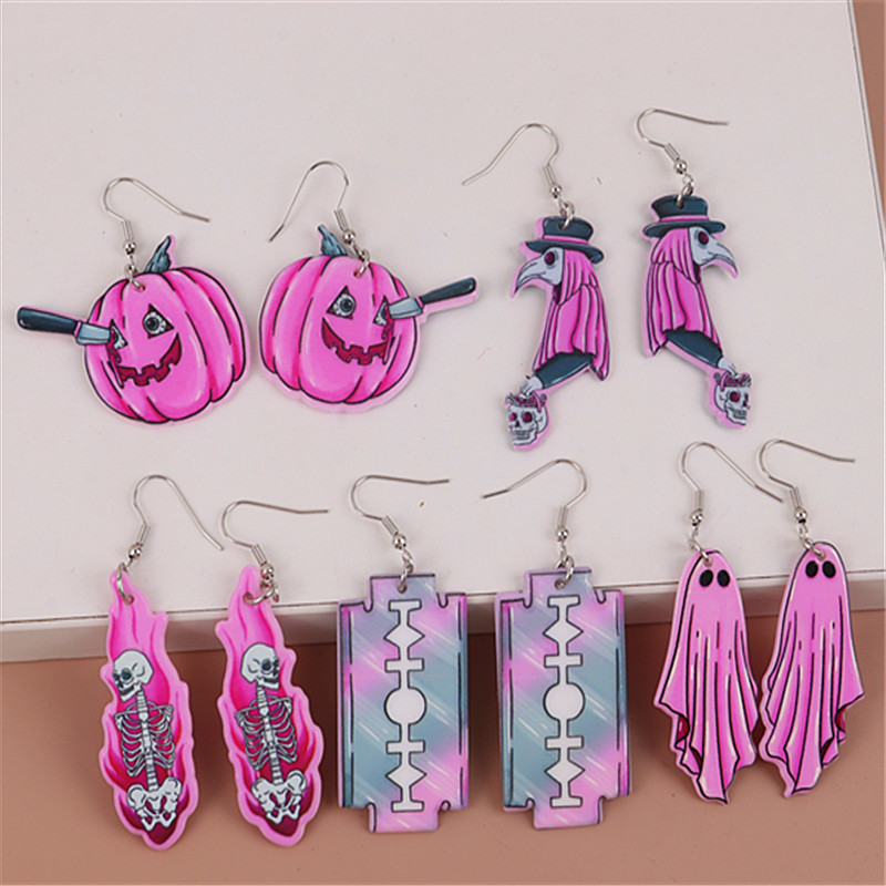 1 Pair Modern Style Cartoon Arylic Drop Earrings display picture 7
